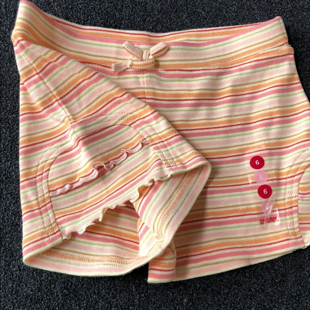 Gymboree Aloha Wahine 100% Cotton Multi-Color Stripe With 2 Side Ruffle Size 6 - Picture 3 of 16